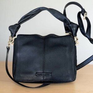 Vince Camuto Dian Crossbody Shoulder Small Hand Tote Black Leather